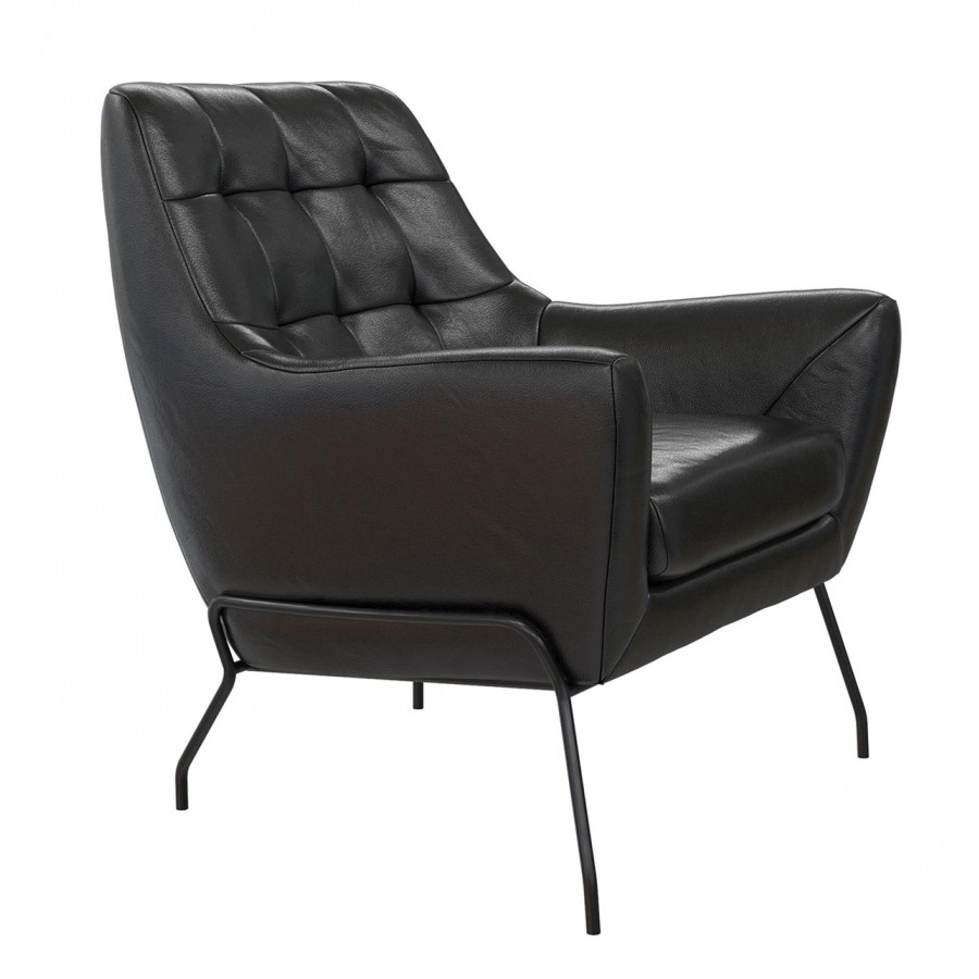 Brayden Accent Black Faux Leather Chair